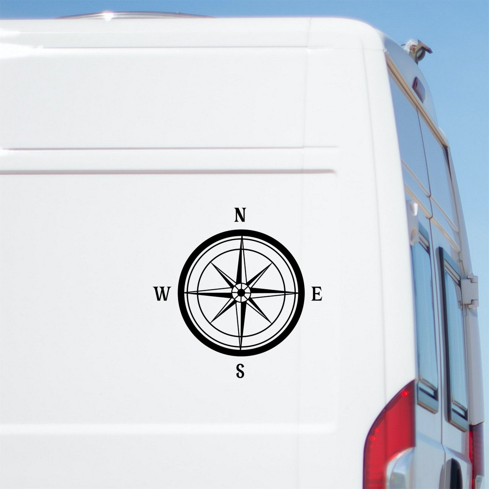 Large Compass Vinyl Sticker caravan sticker image 1