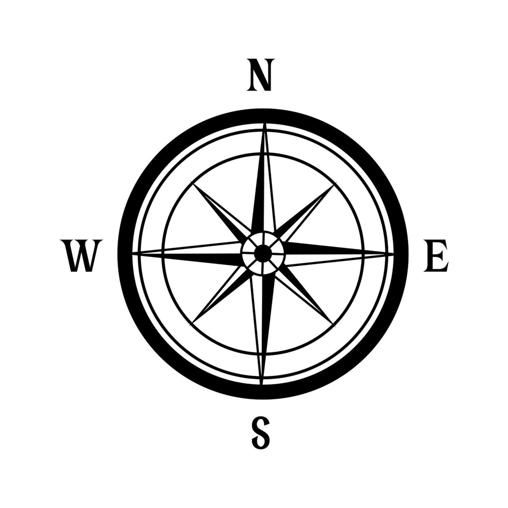 Large Compass Vinyl Sticker caravan sticker image 2