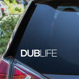 DUBLIFE sticker on car window