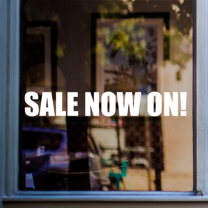 Sale Now On Shop Window Sticker display mockup