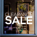 Clearance Sale Shop Window Sticker display mockup