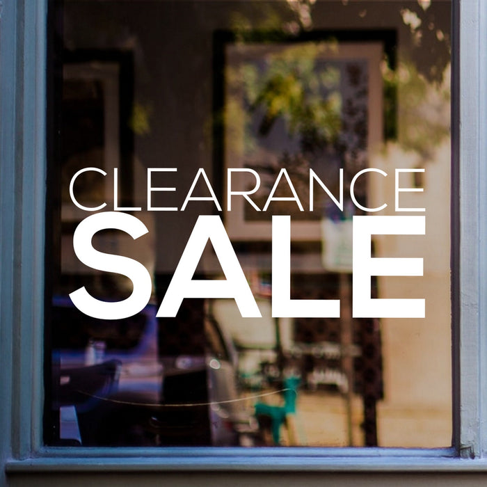 Clearance Sale Shop Window Sticker display mockup