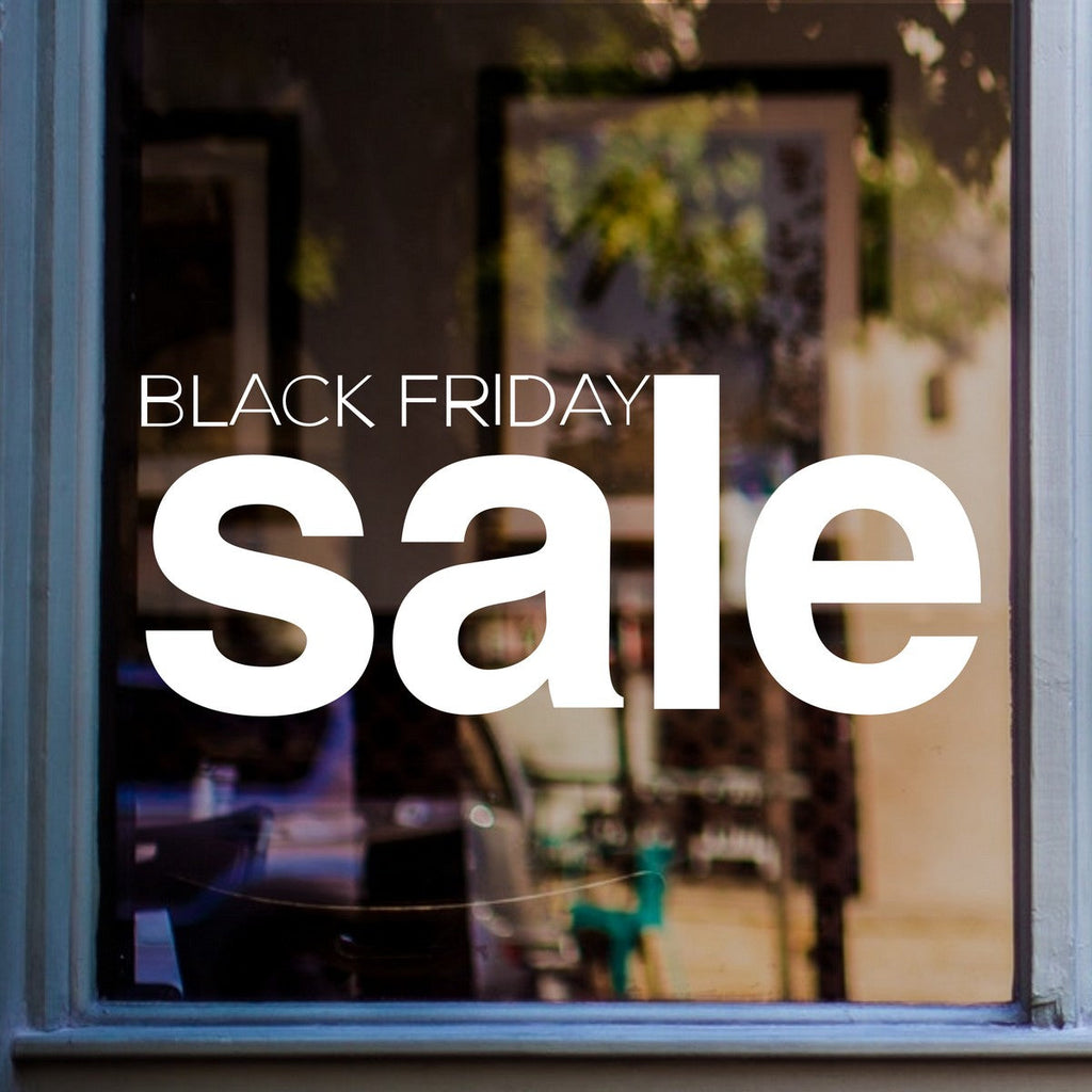 Black Friday Sale Shop Window Sticker vinyl window sticker mockup