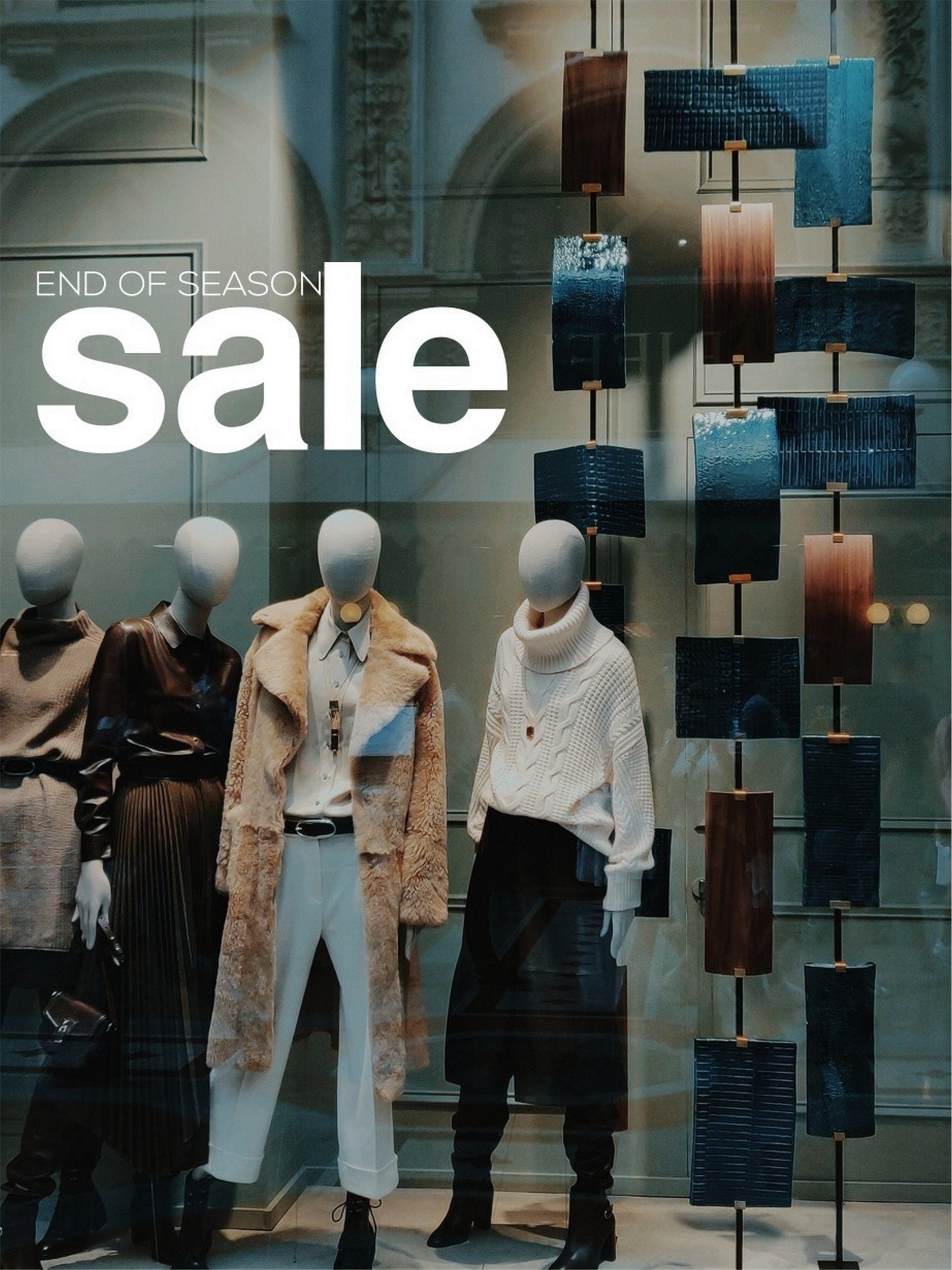End of Season Sale Shop Window Sticker used in a large shopfront display