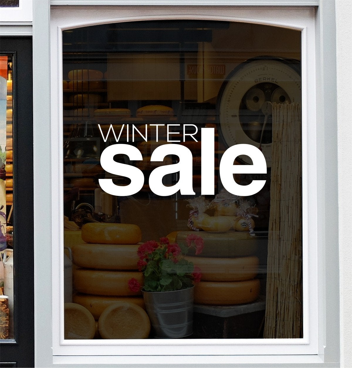 Winter Sale Christmas shop window sticker display