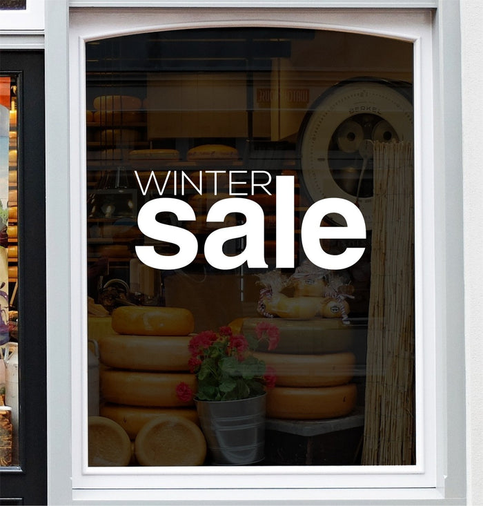 Winter Sale Christmas shop window sticker display