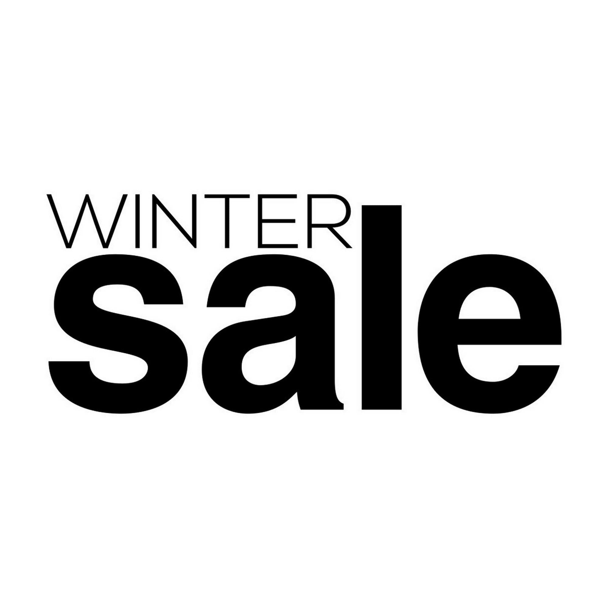Winter Sale Christmas window sticker design on a white background