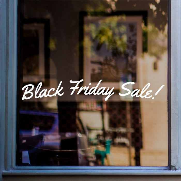 Black Friday Sale Shop Window Sticker vinyl window sticker mockup