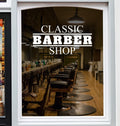 Classic Barber Shop Window Sticker display mockup