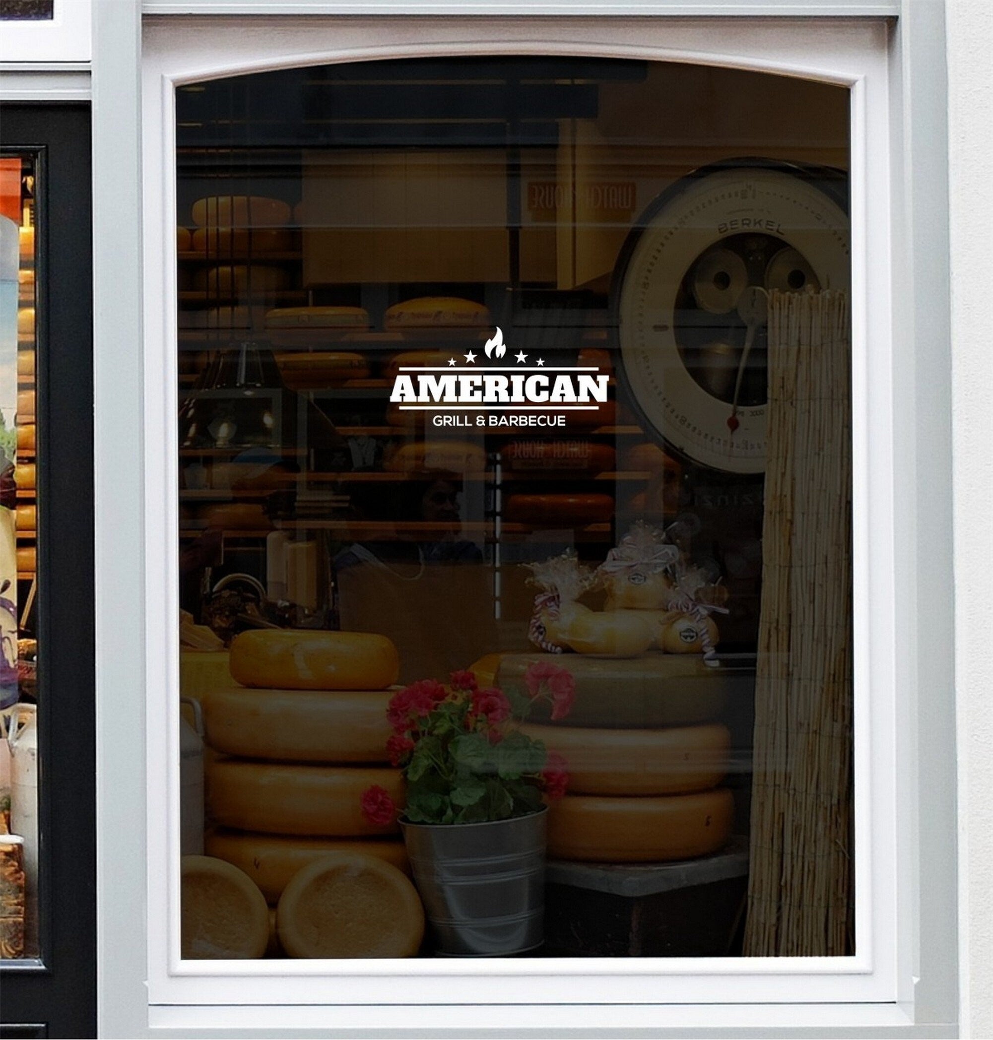 American Grill & Barbecue Window Sticker example 3