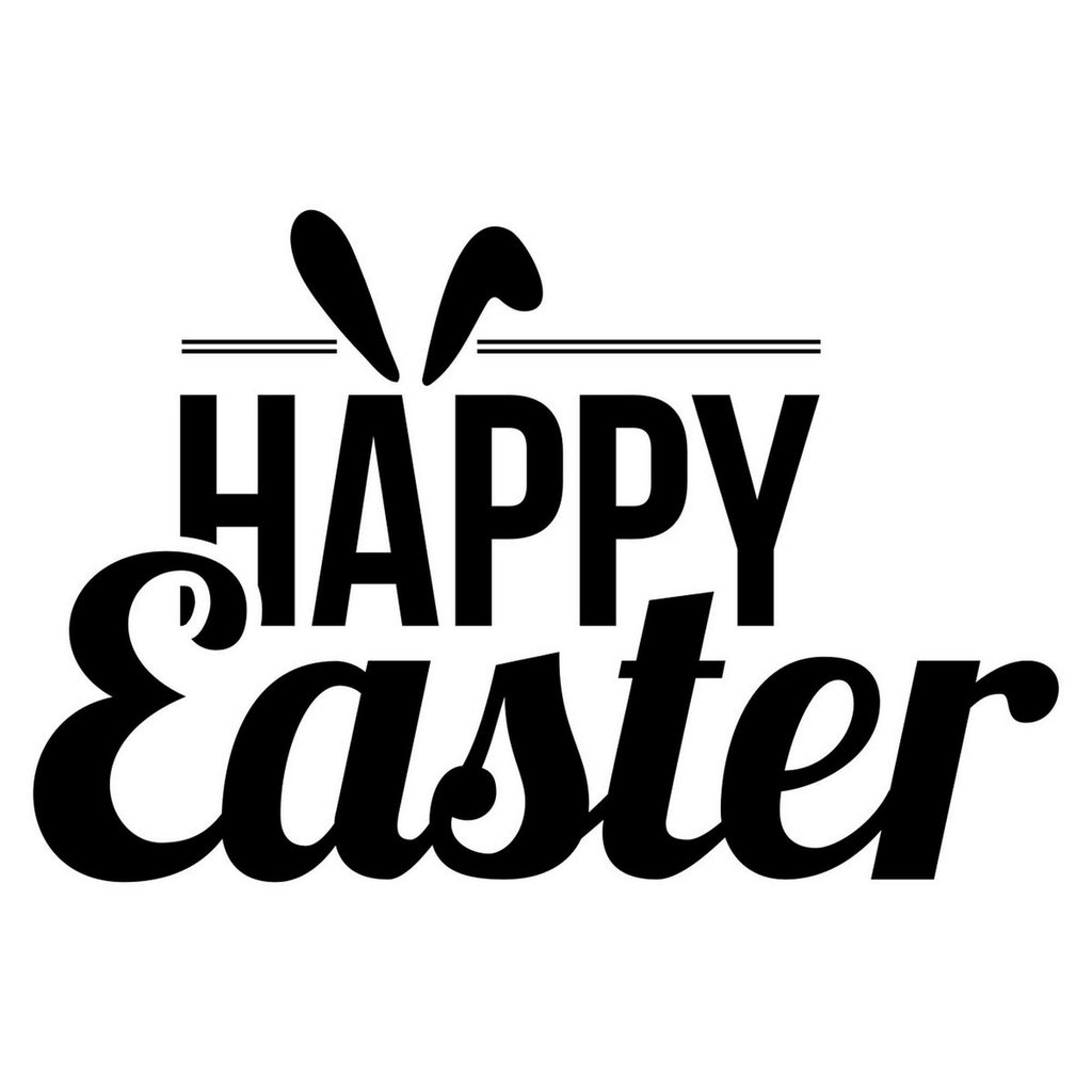 Happy Easter Shop Window Sticker shown in a retail window display