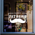 Happy Father's Day Shop Window Sticker shown on a shop window