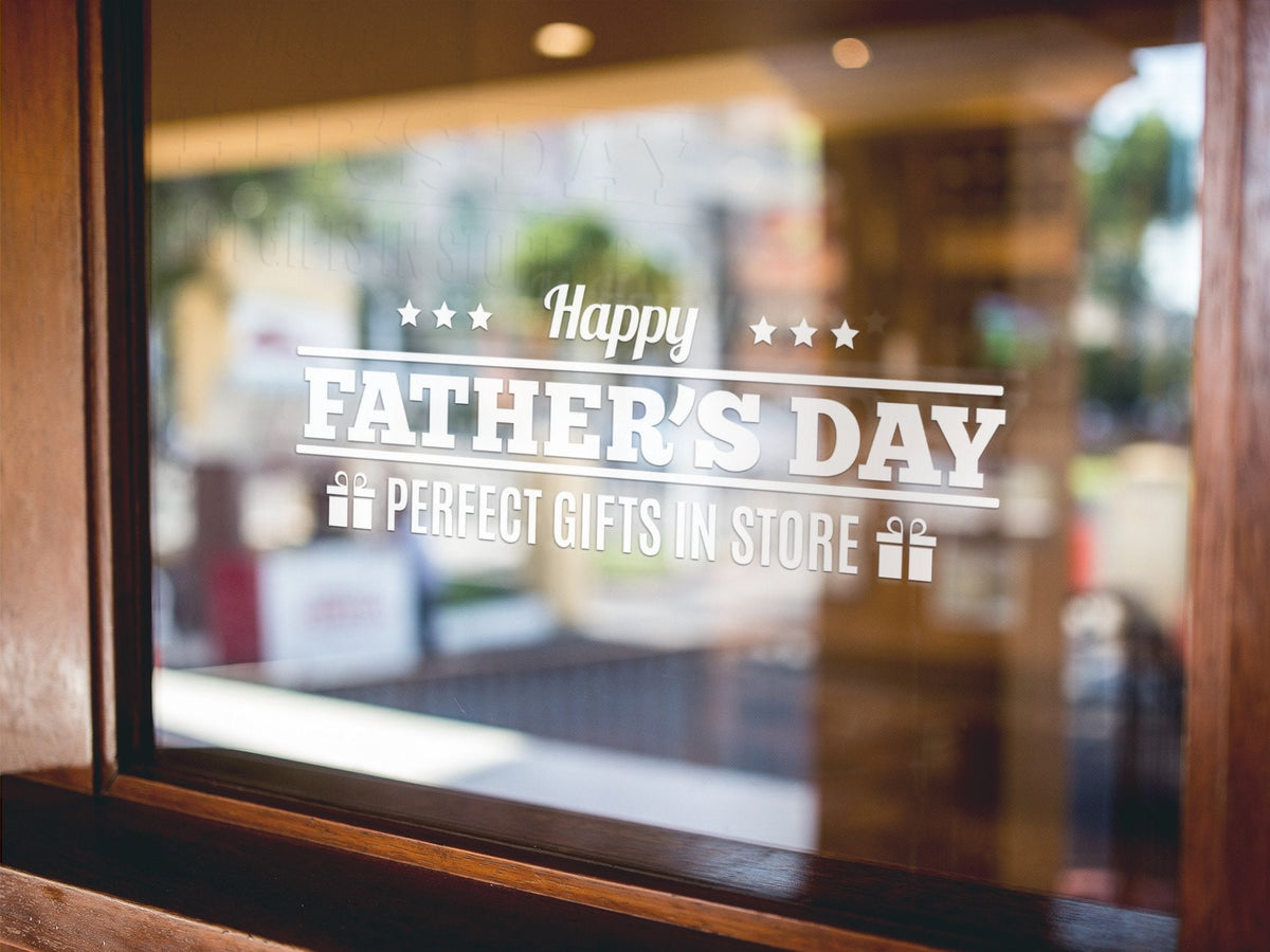 Happy Father's Day Window Sticker for Shop Displays example 4