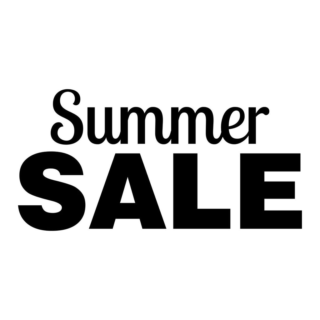 Summer Sale Shop Window Sticker black vinyl design on a white background