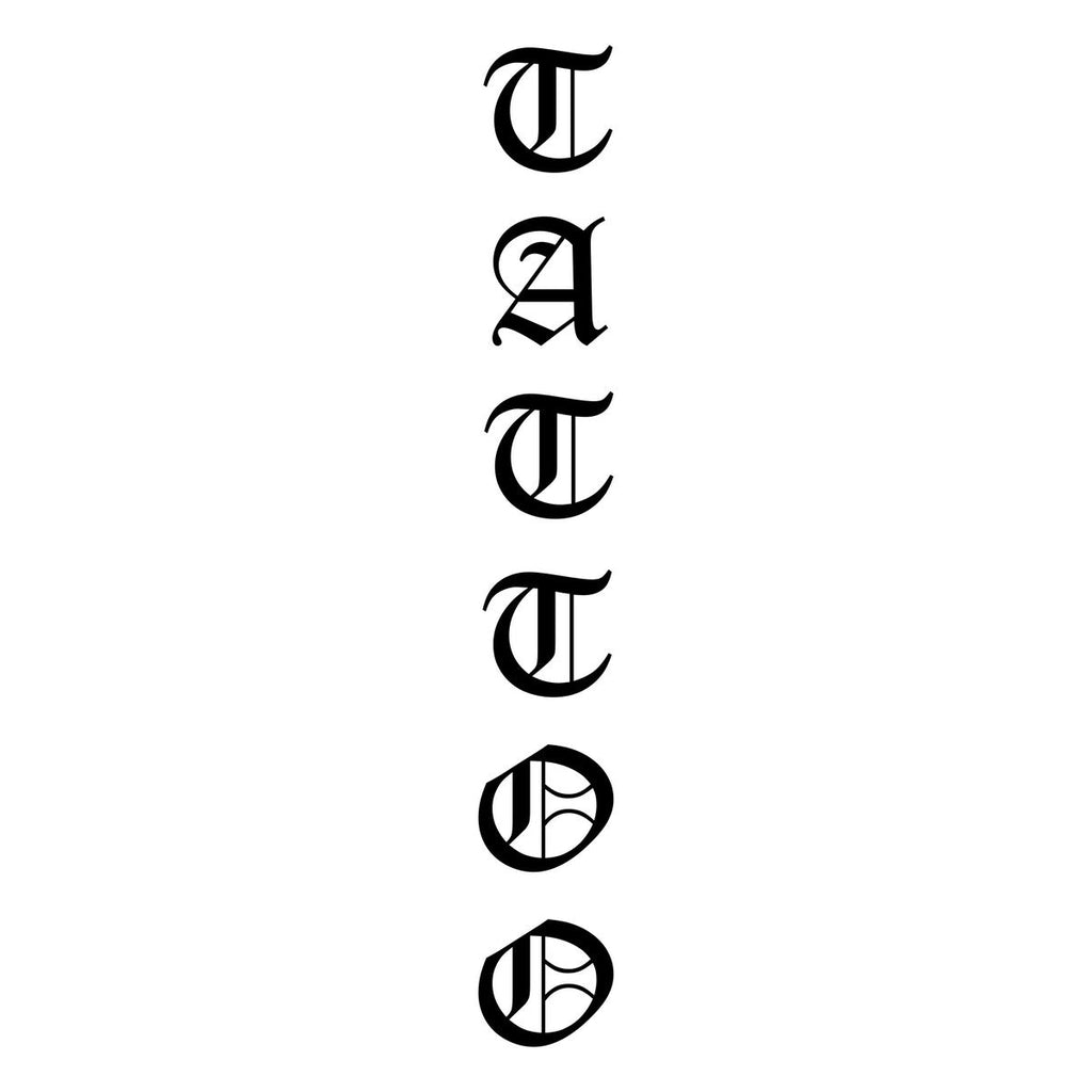Tattoo Studio Lettering Window Sticker black vinyl design on a white background