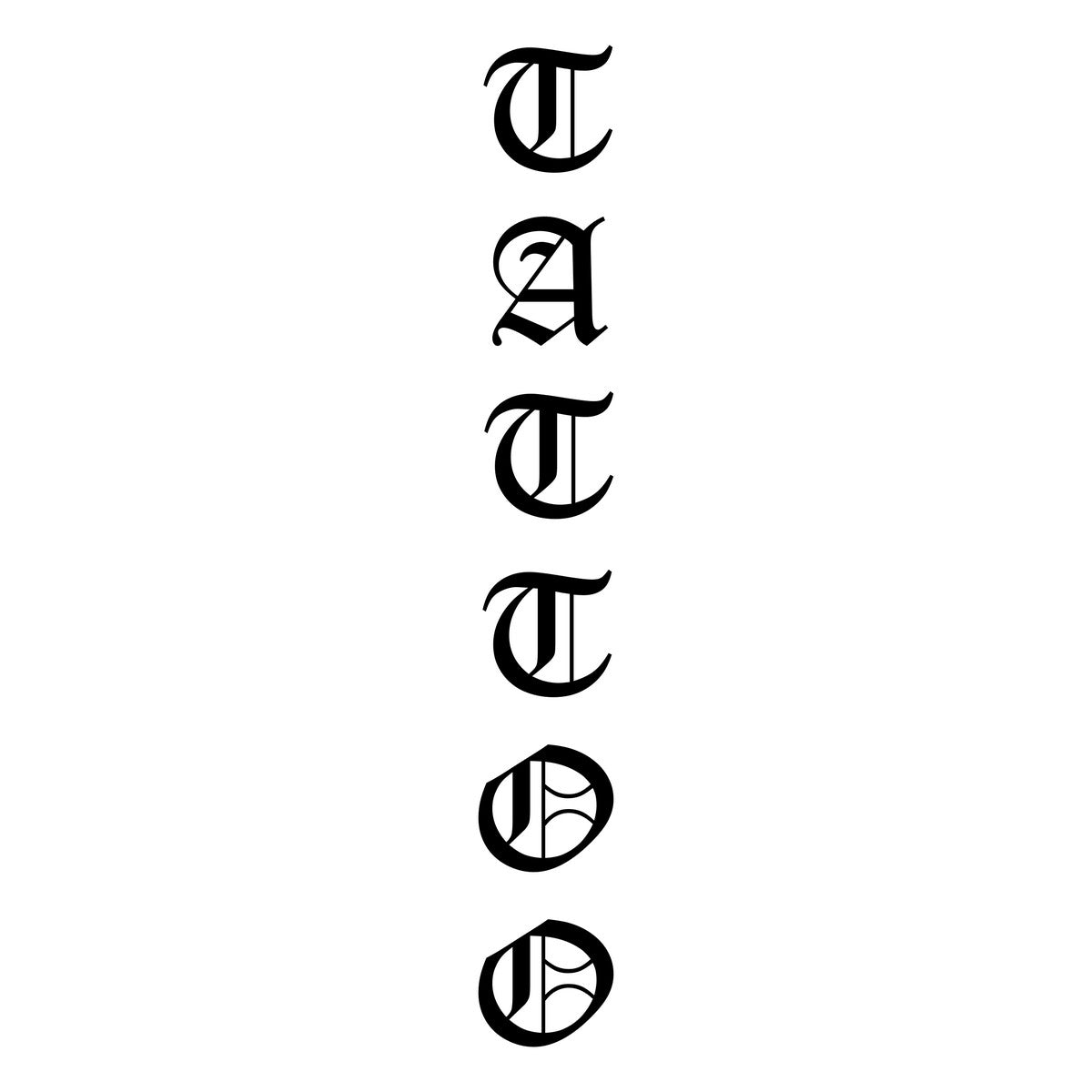 Tattoo Studio Lettering Window Sticker black vinyl design on a white background