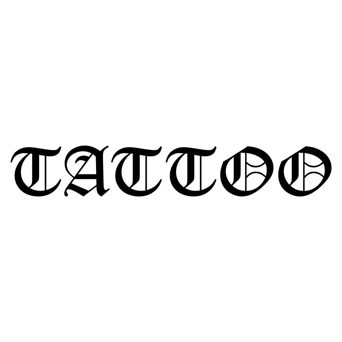 Tattoo Studio Window Sticker black vinyl design on a white background