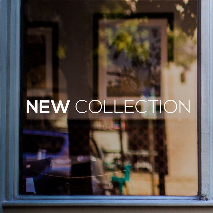 New Collection Shop Window Sticker display mockup