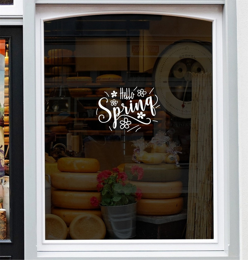 Hello Spring Shop Window Sticker example 3