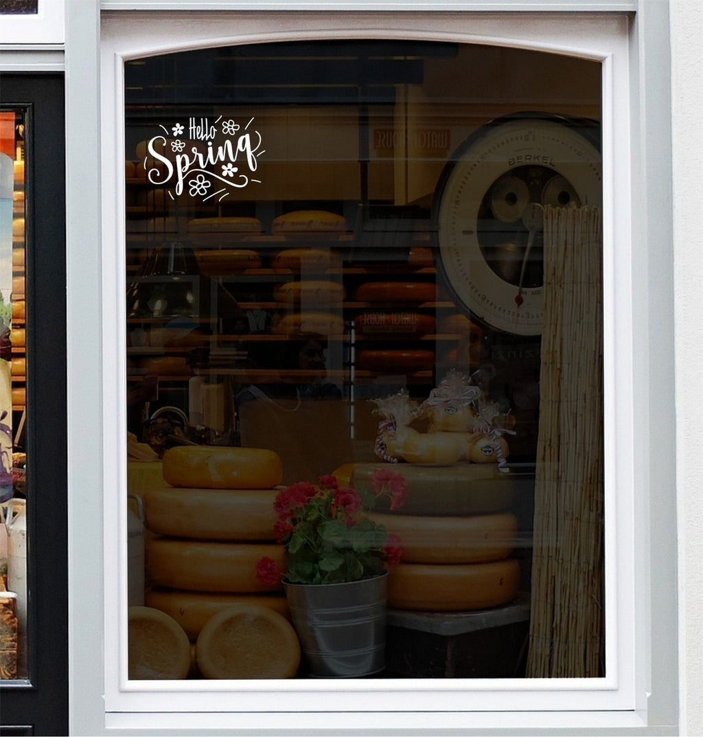 Hello Spring Shop Window Sticker example 4