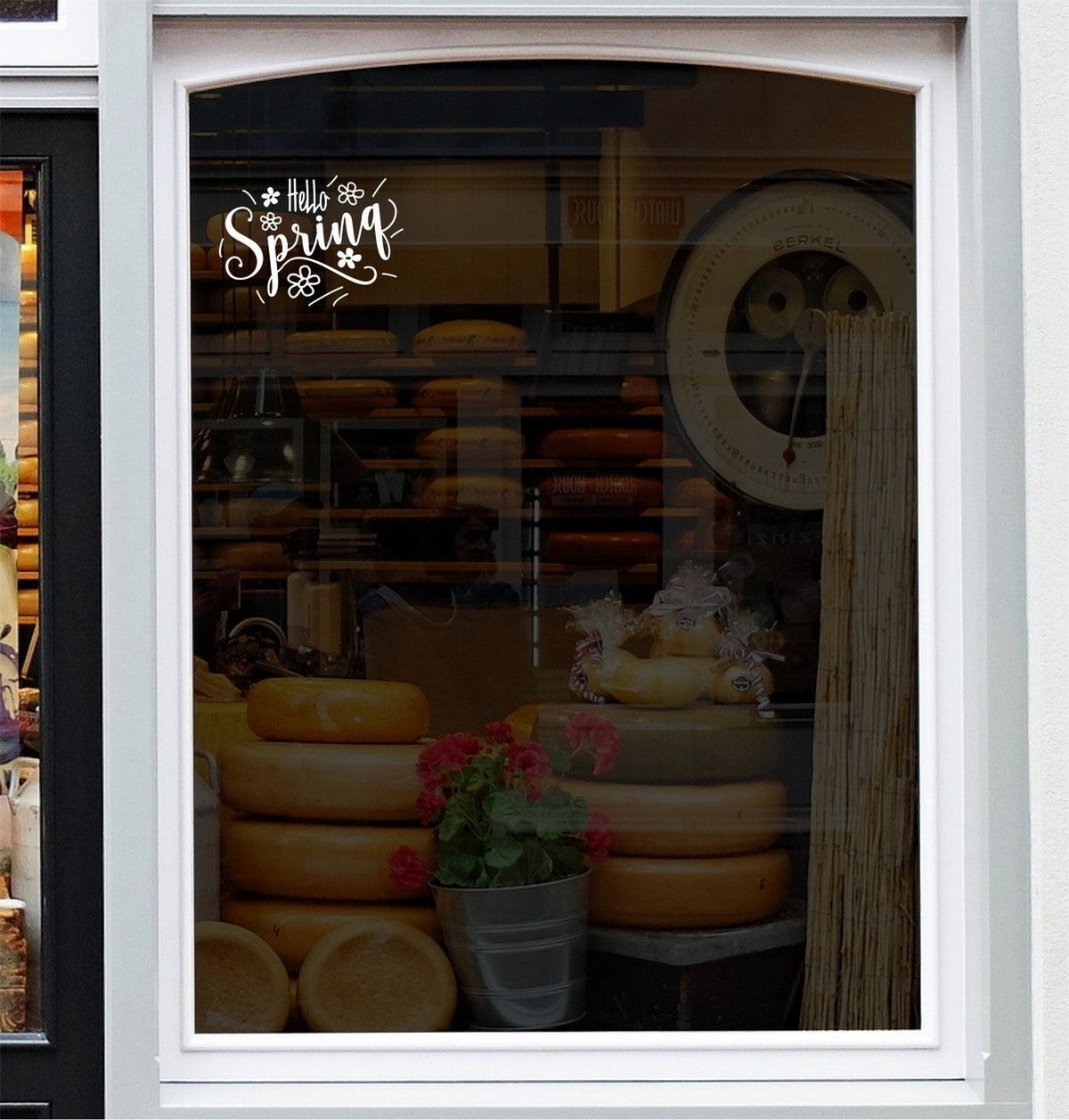 Hello Spring Shop Window Sticker example 4