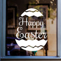 Happy Easter Window Sticker for Seasonal Displays displayed on a shop window