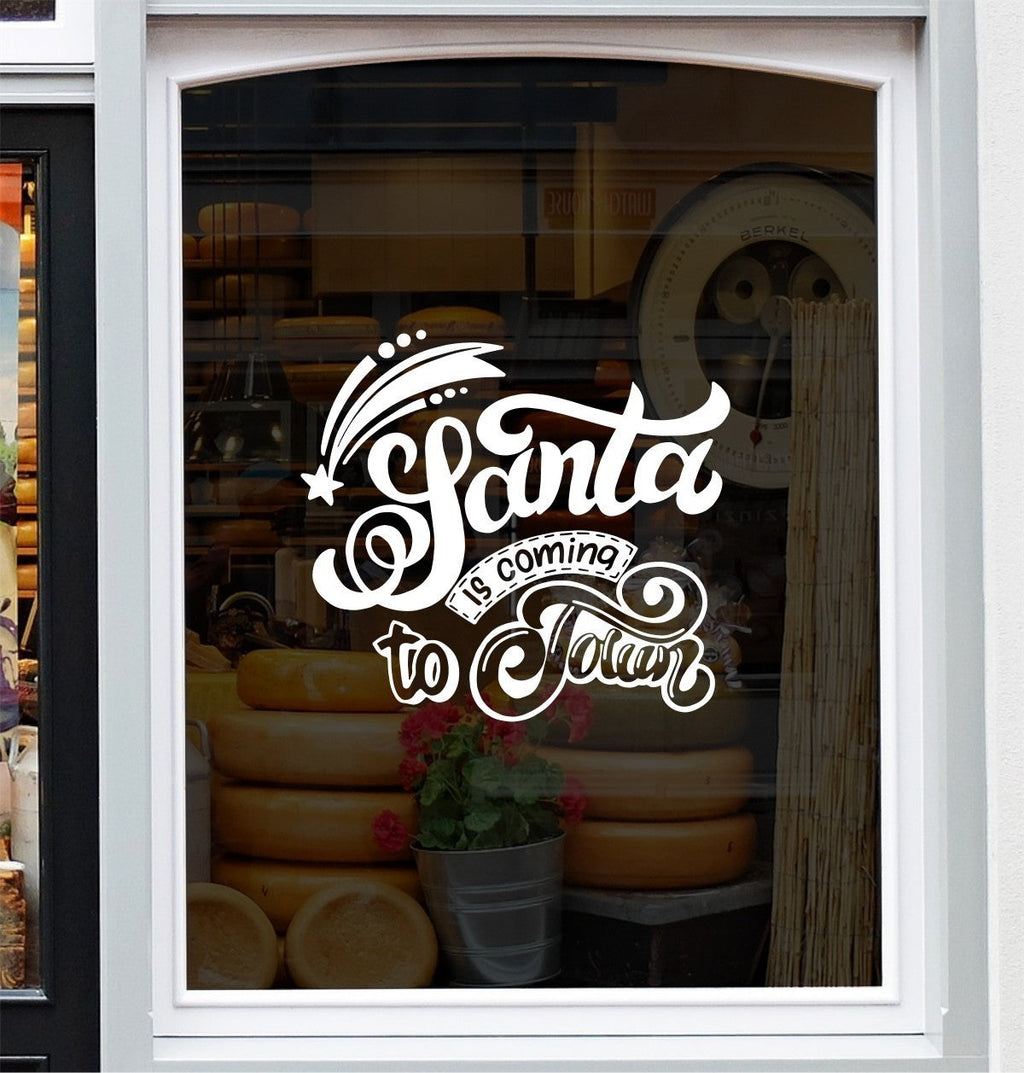 Santa Is Coming to Town cut vinyl decal design preview