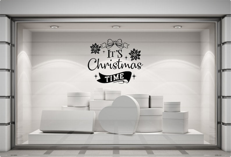 Fitting guide for applying the It's Christmas Time vinyl window sticker