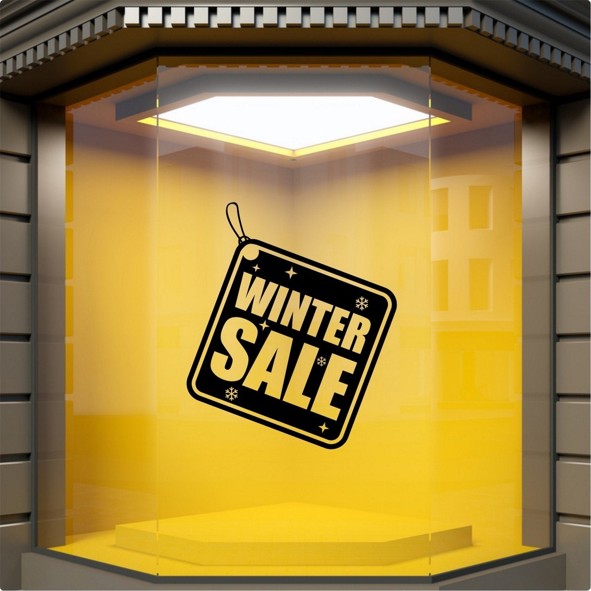 Winter Sale Shop Window Sticker used in a large shopfront display