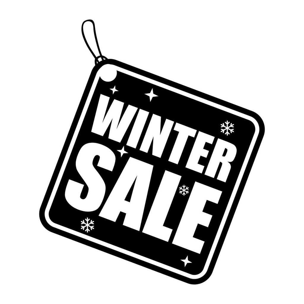 Winter Sale Shop Window Sticker black vinyl design on a white background