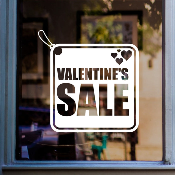 Valentine's Sale Shop Window Sticker display mockup