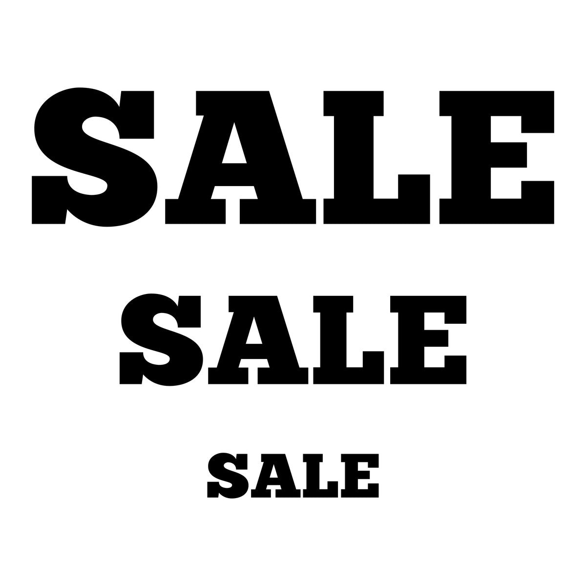 Bold Sale Shop Window Sticker black vinyl design on a white background