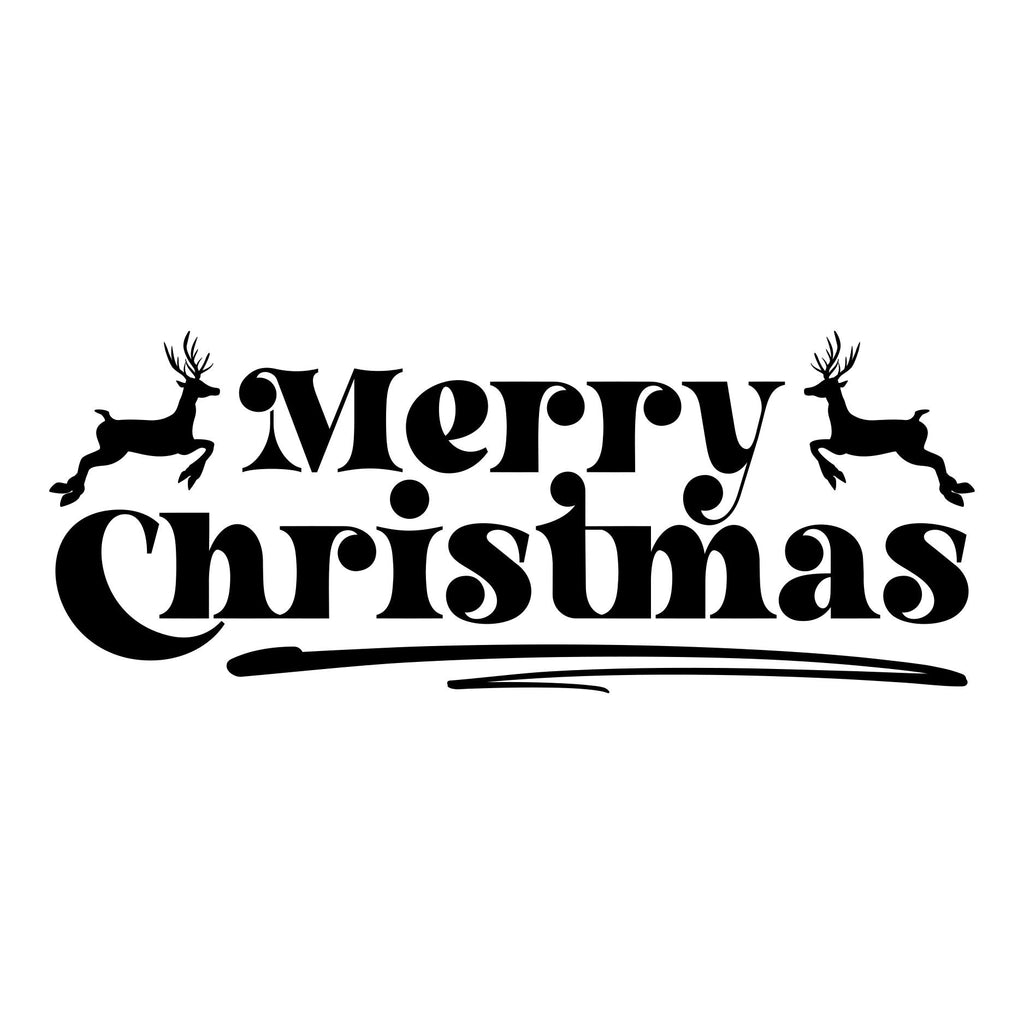 Elegant Merry Christmas window decal