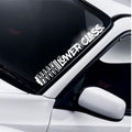 The Lower Class coil windscreen sticker fitted to a car windscreen