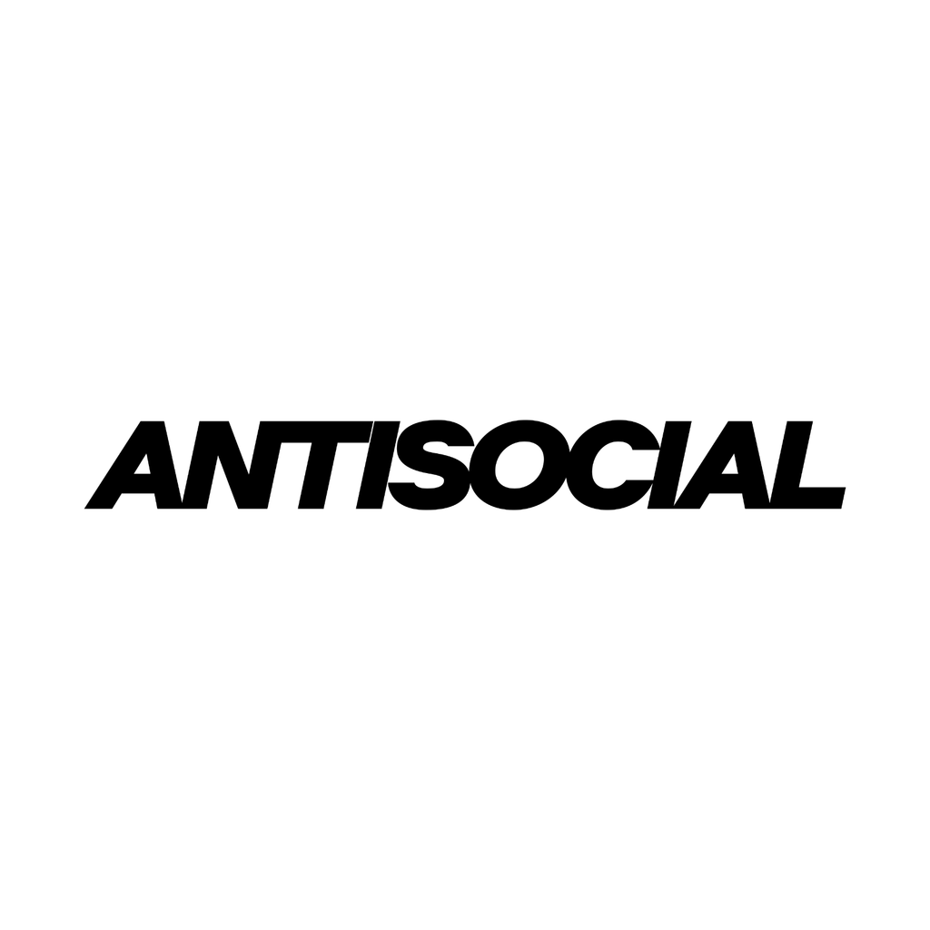 Antisocial Slanted Block Car decal — example vehicle placement 4.