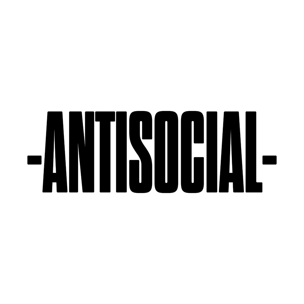 Antisocial Tall Lettering Car decal — example vehicle placement 4.