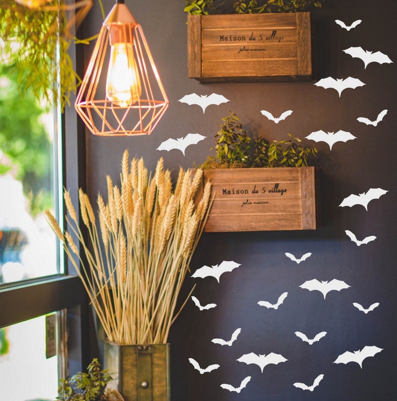 Bat wall art sticker arrangement