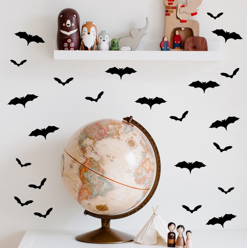 Peel and stick bat wall decals