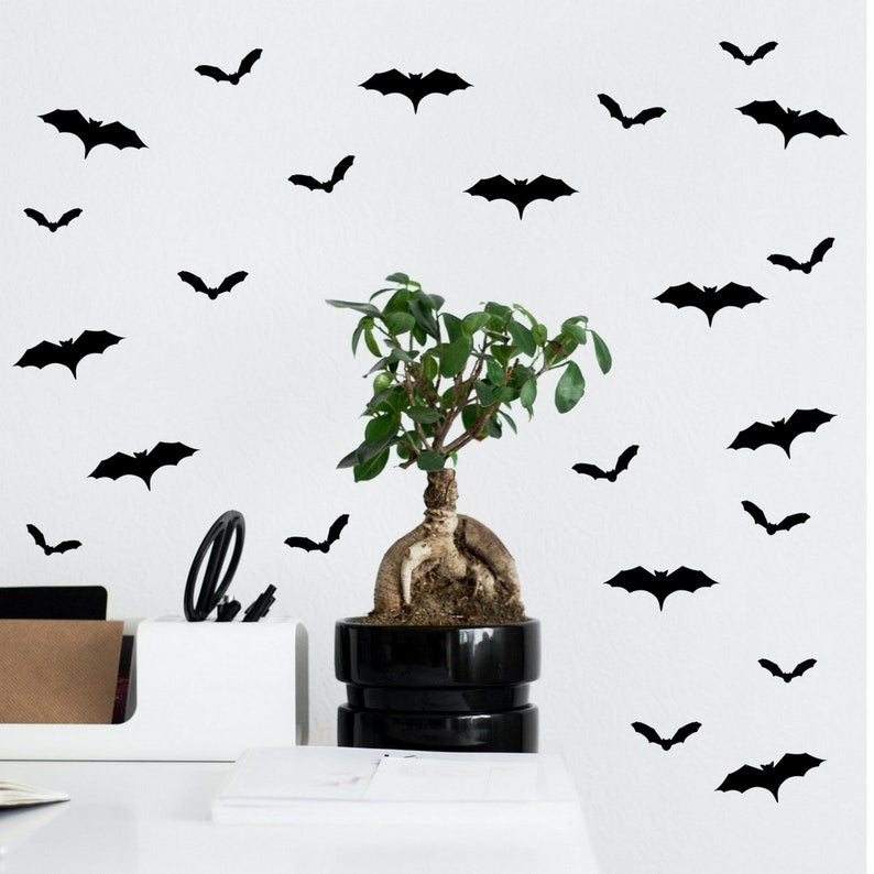 Bat wall stickers displayed on a wall