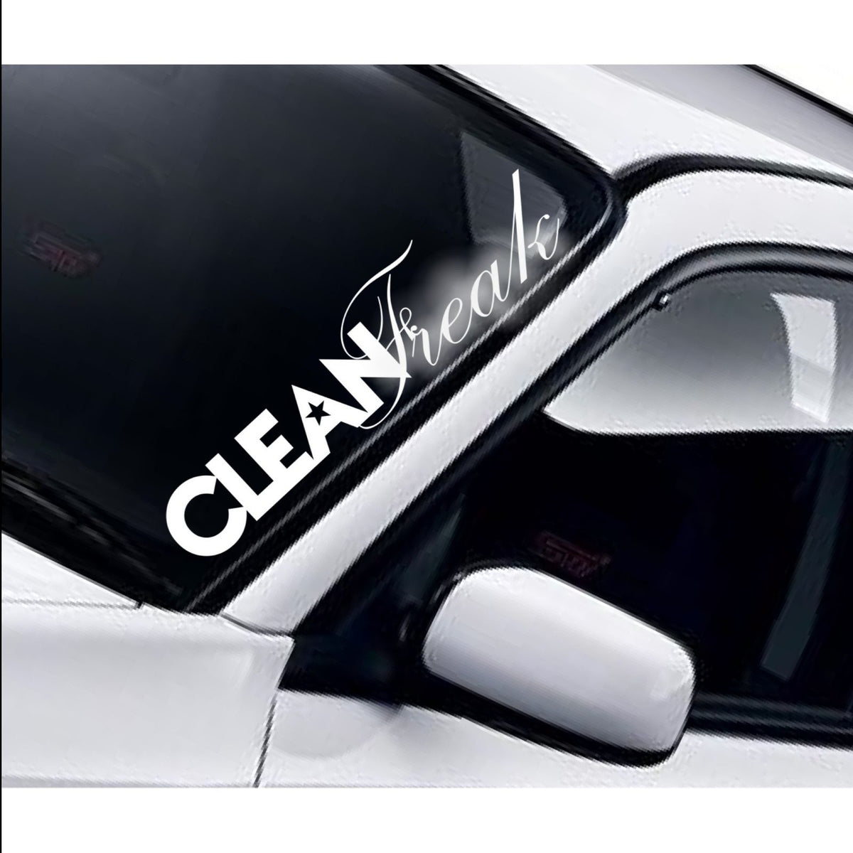Clean Freak Windscreen Sticker — example vehicle placement 1.