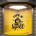 Come In for a Spell Halloween Window Sticker — example window display 1.