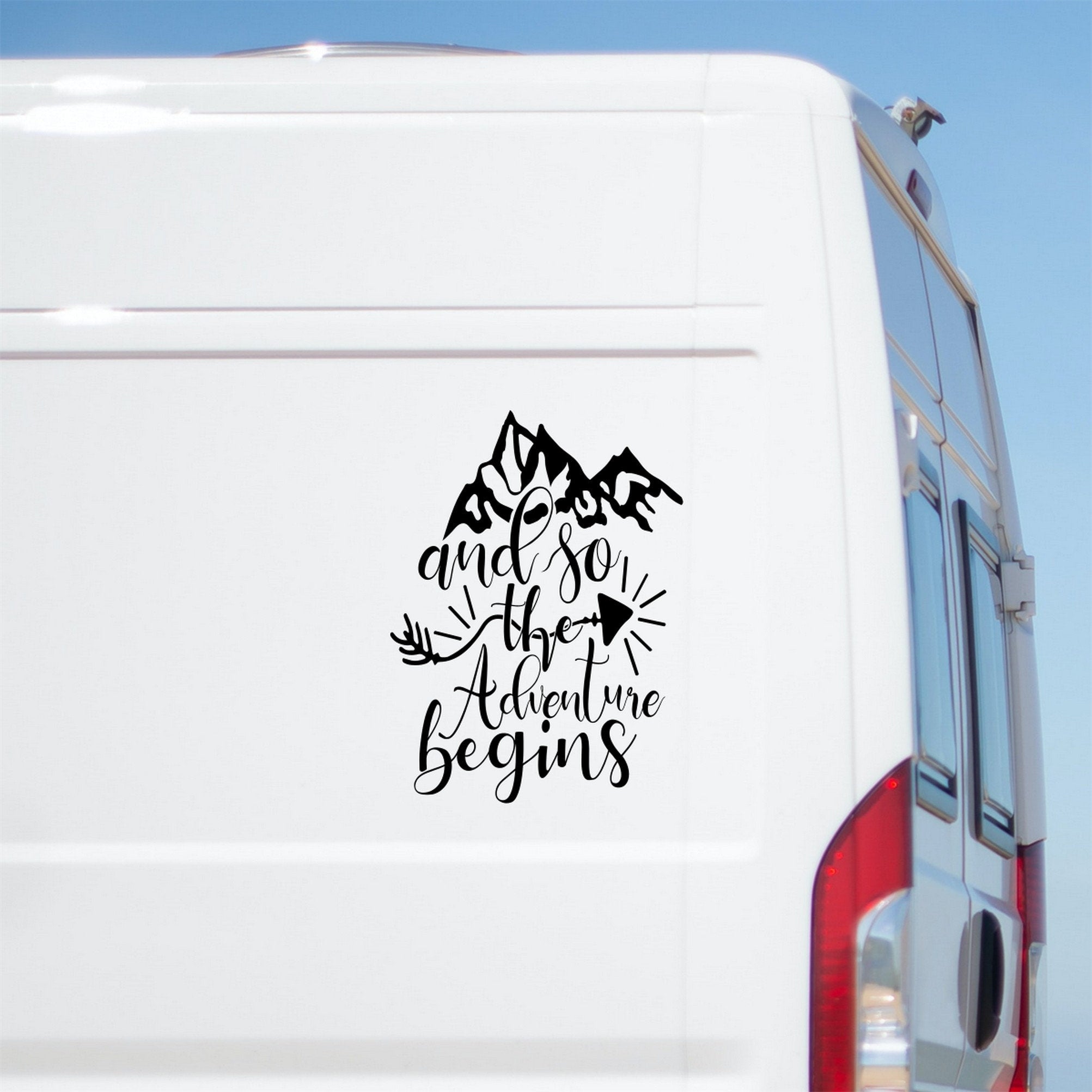 And So The Adventure Begins Caravan Sticker product image 1