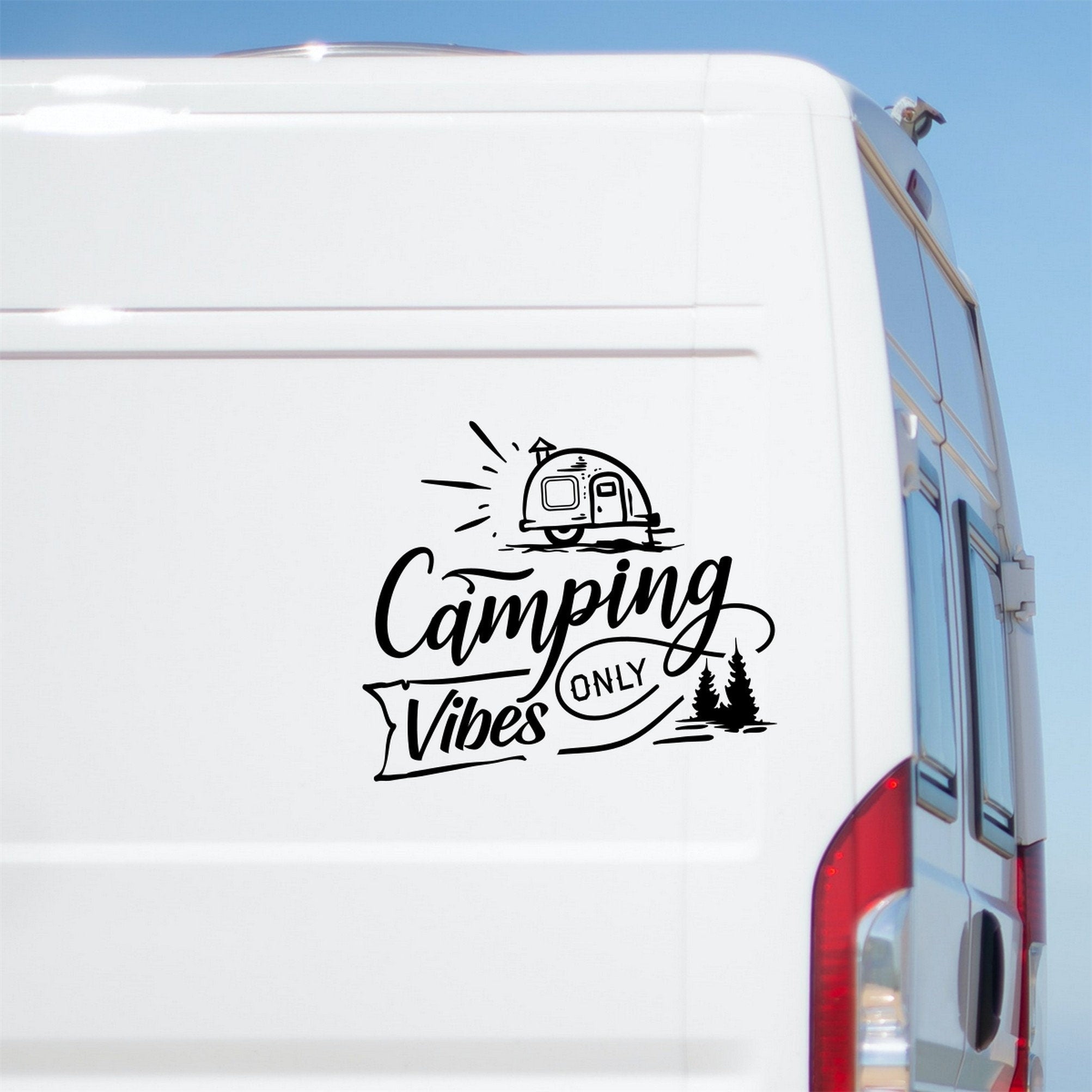 Camping Vibes Only Caravan Sticker product image 1