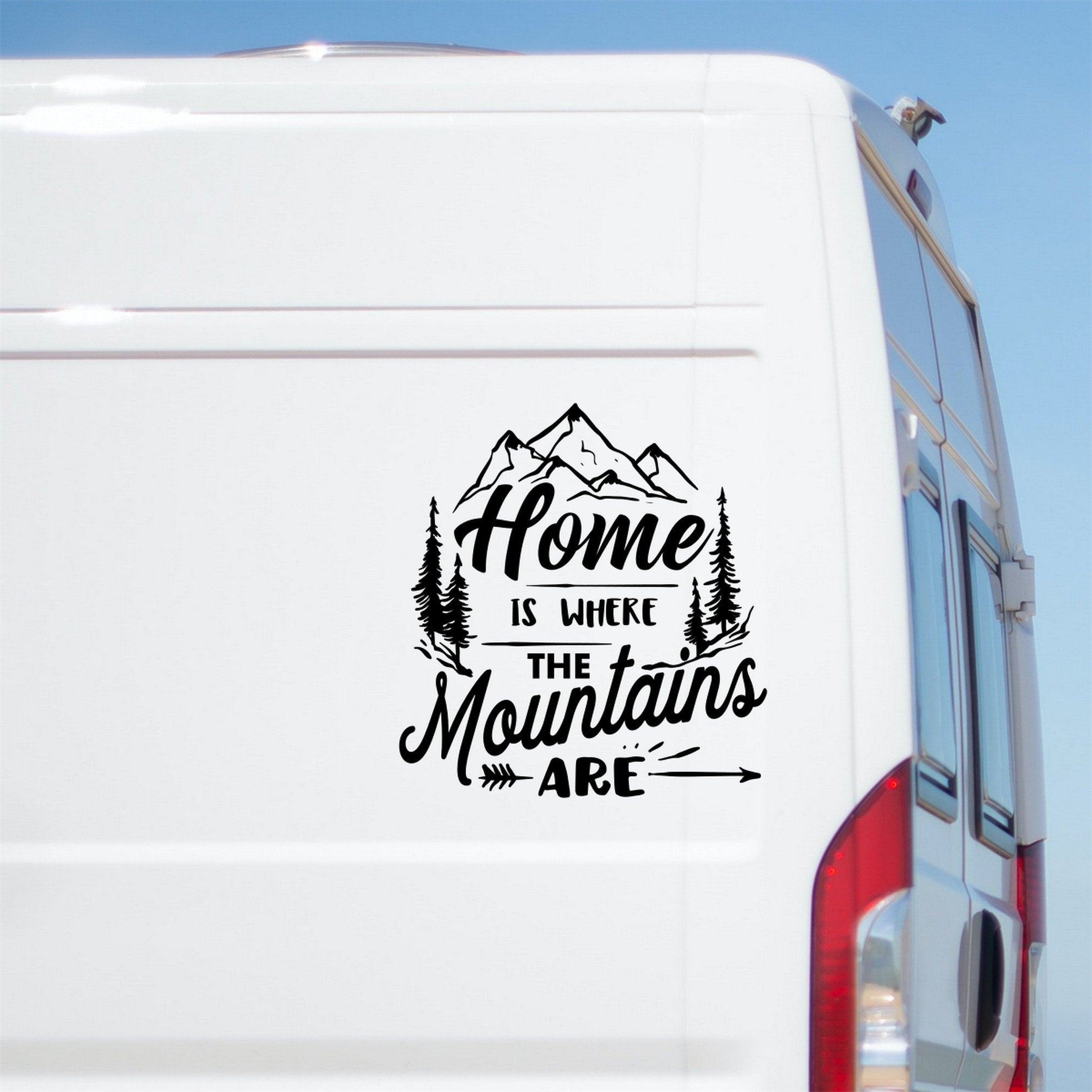Home Is Where The Mountains Are Caravan Sticker product image 1