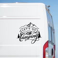 Let's Go Camping Caravan Sticker product image 1