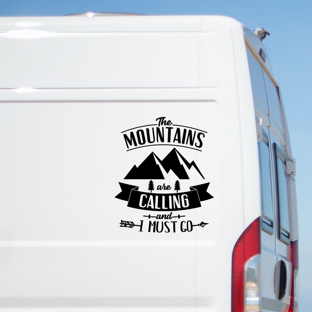The Mountains Are Calling And I Must Go Caravan Sticker product image 1