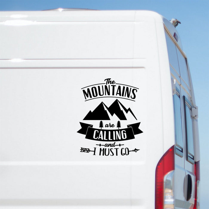 The Mountains Are Calling And I Must Go Caravan Sticker product image 1