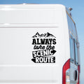 Always Take The Scenic Route Caravan Sticker product image 1