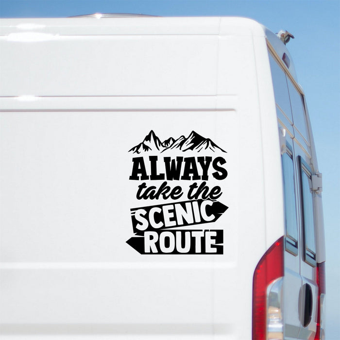 Always Take The Scenic Route Caravan Sticker product image 1
