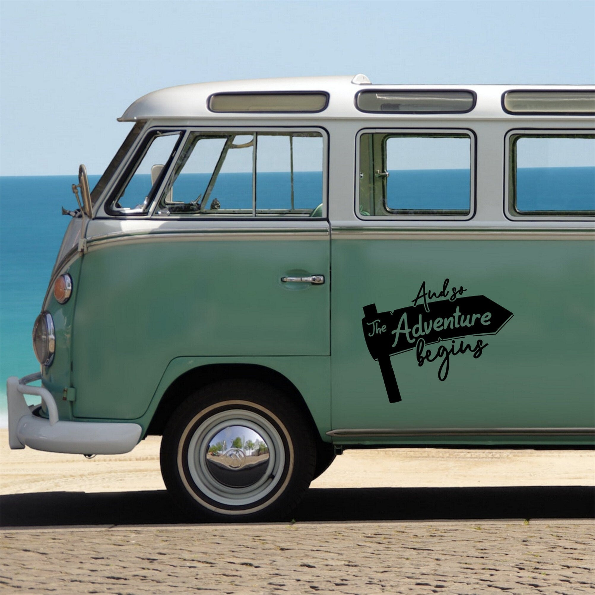 Adventure Begins Signpost Caravan Sticker product image 3